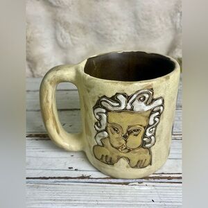 Design by Mara Mexico Artisan Stoneware Painted Leo Zodiac Sign 16oz Mug